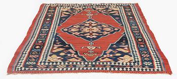 An antique Bidjar kilim, Western Persia (Iran), c. 230 x 142 cm.