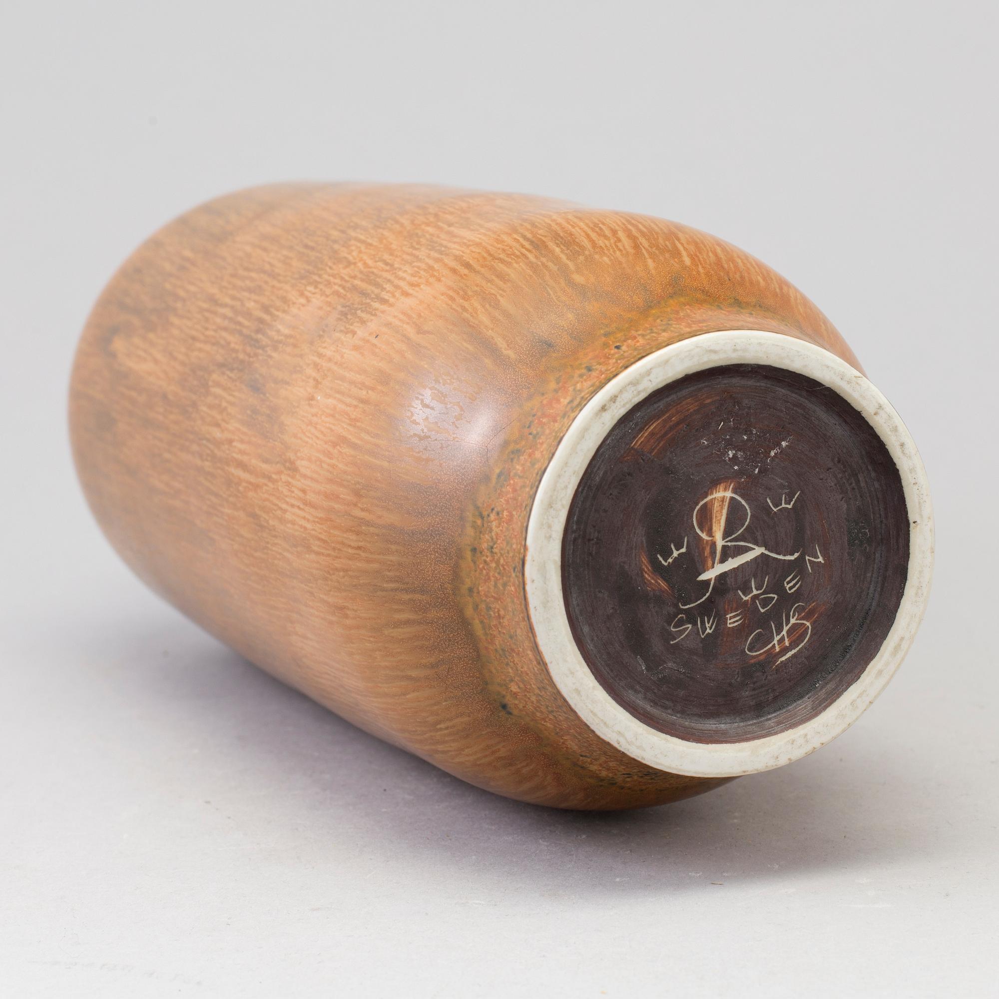 A second half of the 20th century stoneware vase by Carl Harry Stålhane.