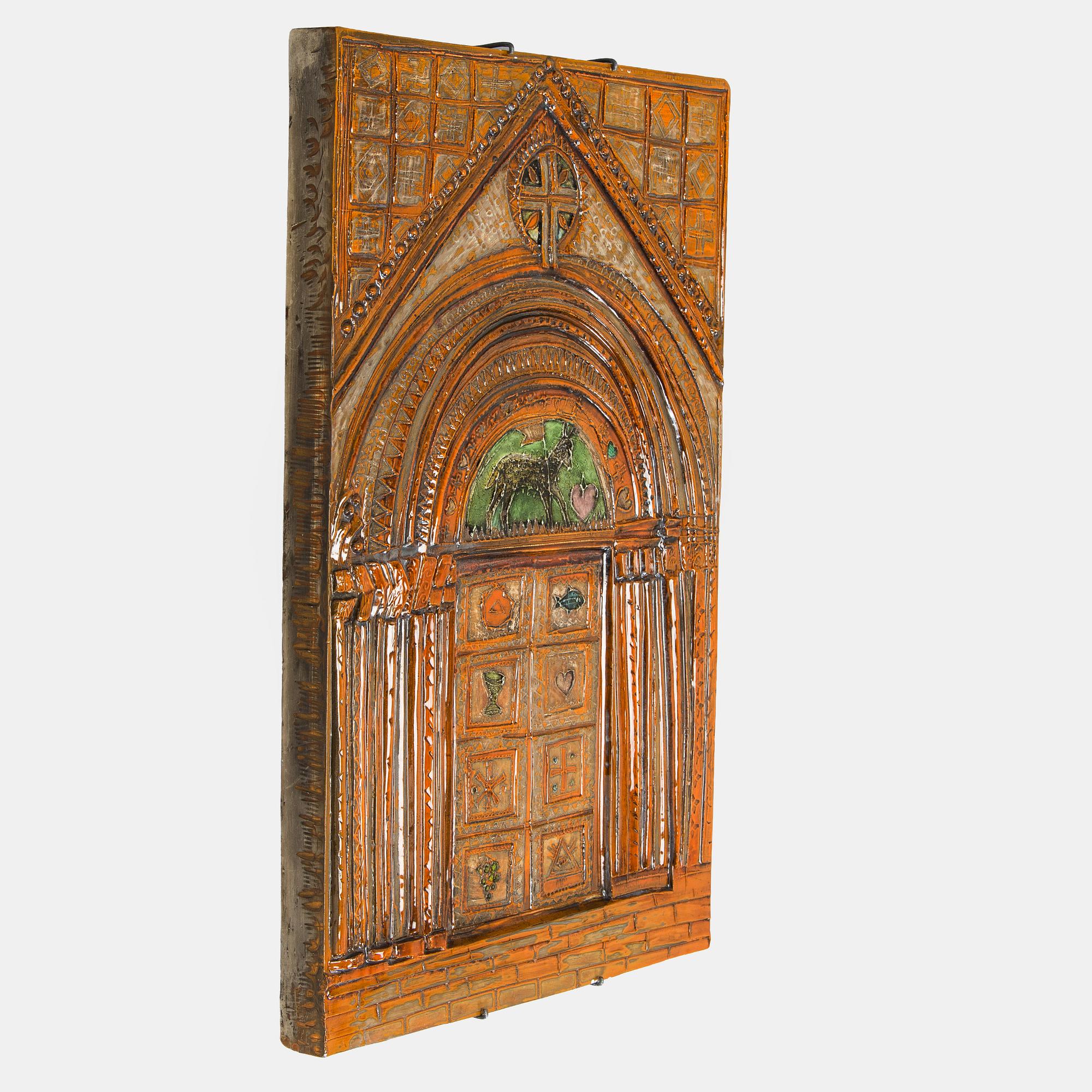 Rut Bryk, a stoneware wall relief signed a tergo BRYK.