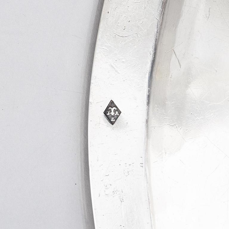 A French early 19th century silver dish, mark of J.A. Berel, Paris 1810-1819.