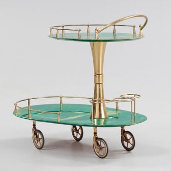 An Aldo Tura serving trolley, Italy 1950-60's.
