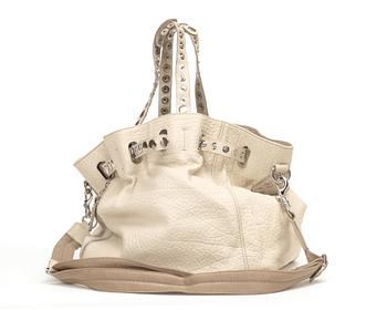 651. A cream white leather handbag "Rebecca" by Dolce Gabbana.