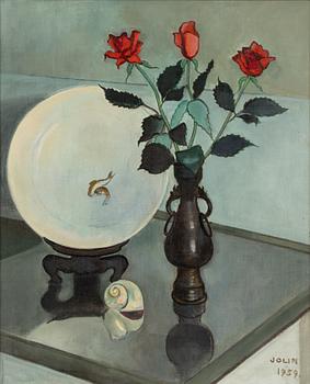 Einar Jolin, Still Life with Red Roses.