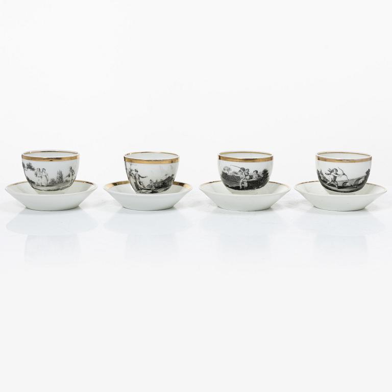Service pieces, 15 pcs, Empire, first half of the 19th century.