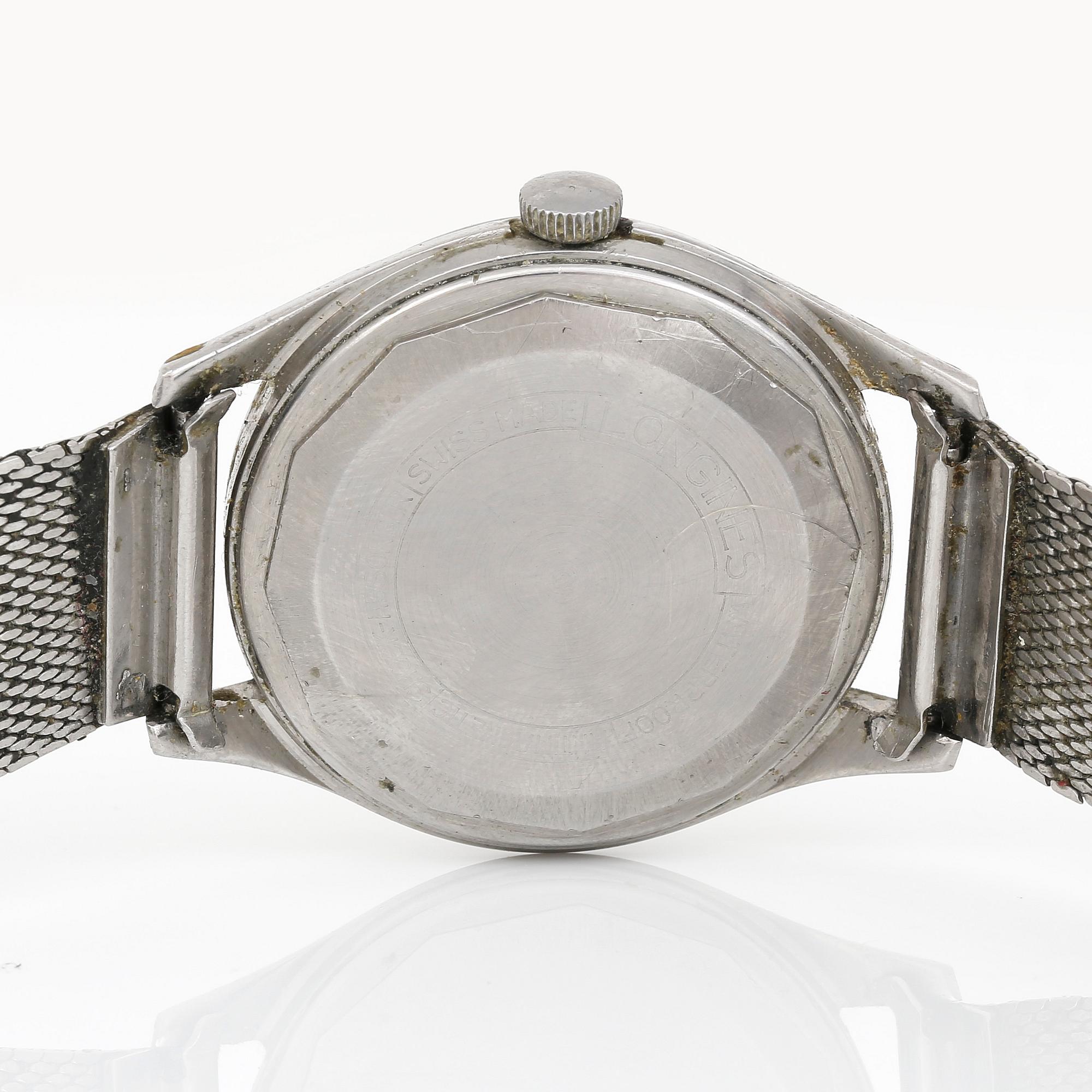 ARMBANDSUR, rostfri stål, Longines 'Automatic', omkring 1900-talets mitt.