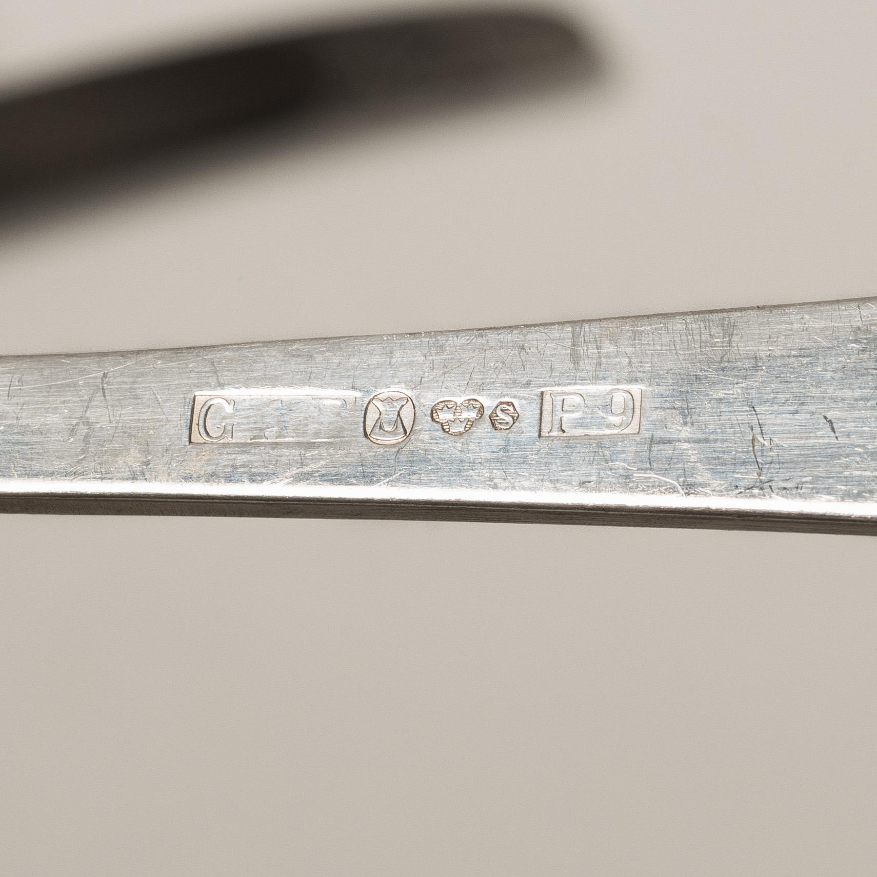 Jacob Ängman, A Swedish silver cutlery set, "Rosenholm", GAB, Stockholm and Eskilstuna 1958-1993 (60 pieces).