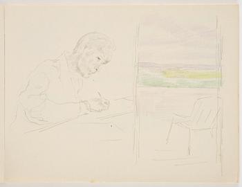 Lotte Laserstein, Skissblock med 22 teckningar varav 7 signerade.