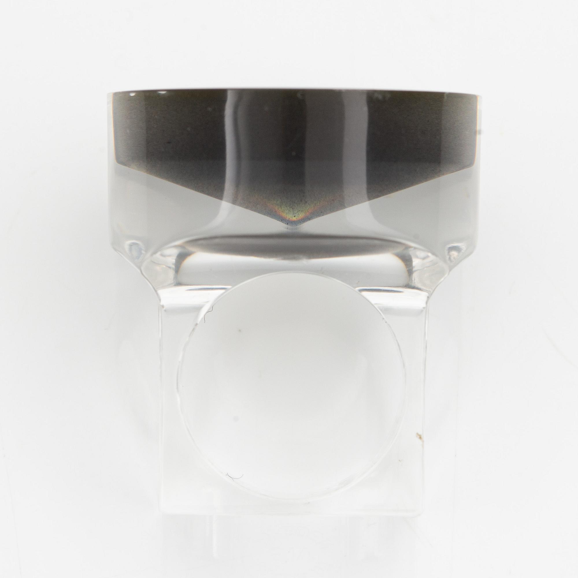 Siv Lagerström, three rings, acrylic plastic, 1970s.