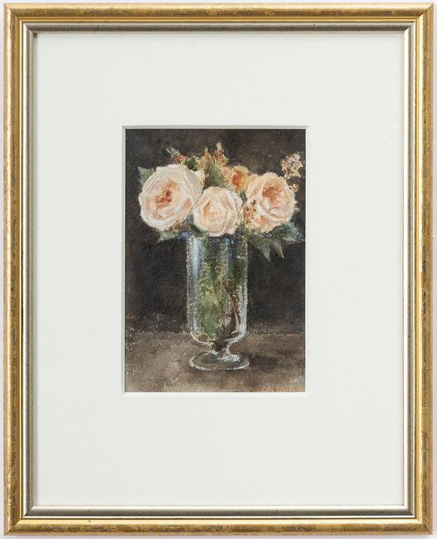 Ivan Ivarson, Roses in a glass vase.