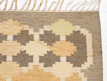 Ingegerd Silow, a flat weave rug, signed IS, c. 270 x 185 cm.