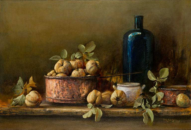 Fritz Jakobsson, olja på duk, signerad och daterad 1984.