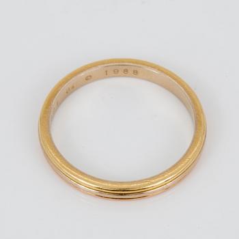 RING, Cartier, trefärgad 18K guld, daterad 1988.