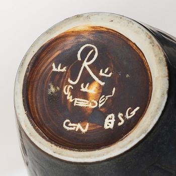 Gunnar Nylund, kanna, vas och skål, stengods, Rörstrand.