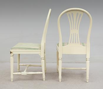 STOLAR, 4 st, gustaviansk stil, 1900-talets andra hälft.