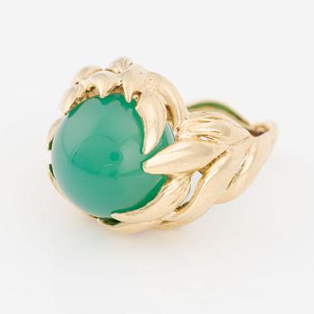 Gilbert Albert, 18K gold ring with interchangeable stones.