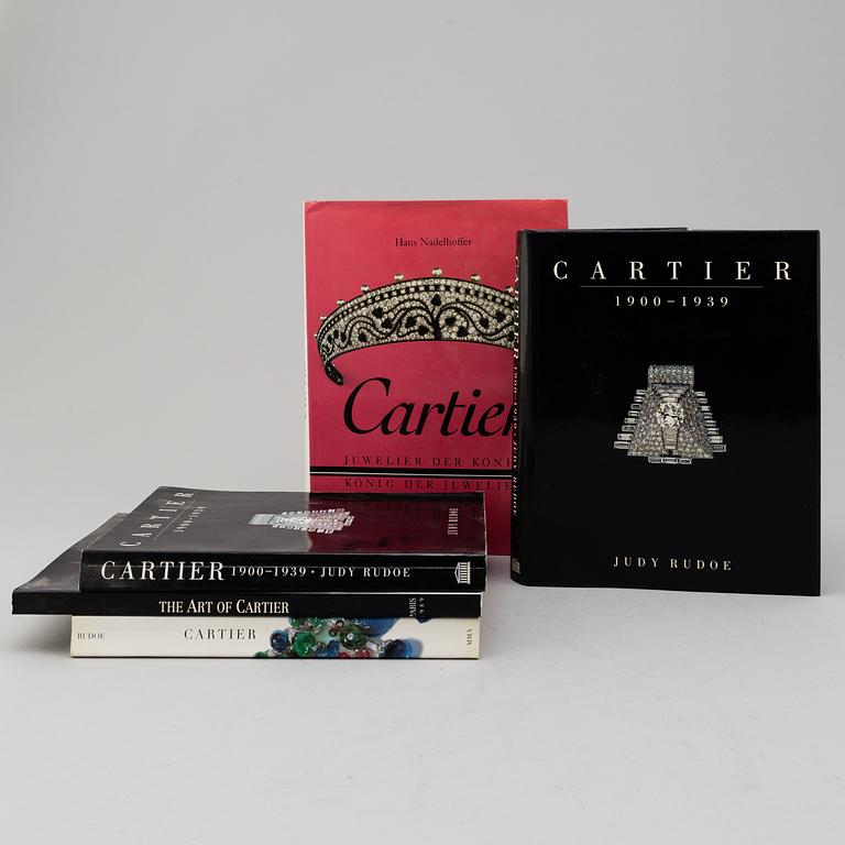 BOOKS, 5 vol. About Cartier Jewelry.