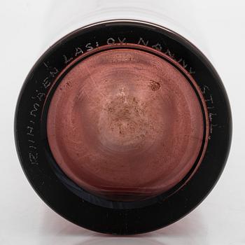 Nanny Still, a glass bottle signed Riihimäen Lasi O.Y Nanny Still.