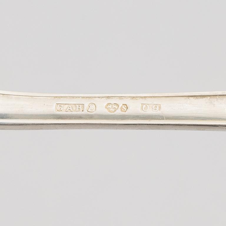 A 41-piece silver flat wear set, model "Prins Albert", GAB, Stockholm, Sweden, 1963-64.