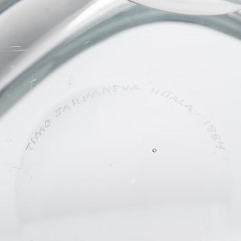 Timo Sarpaneva, dopskål Claritas "Den heliga treenigheten", signerad Timo Sarpaneva Iittala 1984.