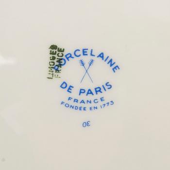 Tallrikar, 12 st, "Porcelaine de Paris" Frankrike, 1900-tal.
