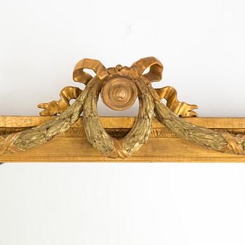 A gilt wood, Gustavian mirror, late 18th Century.