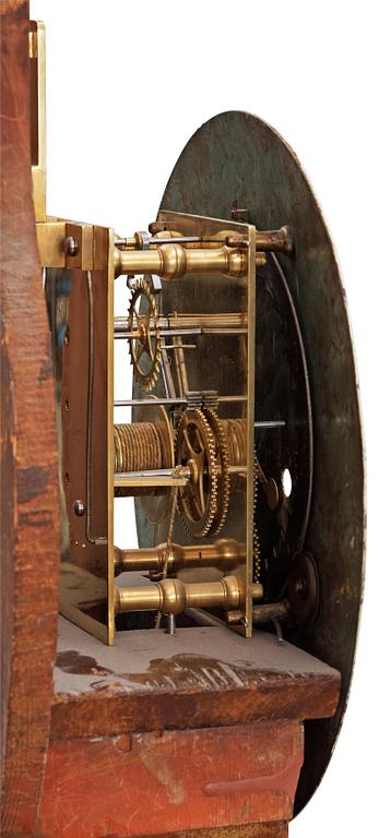 A Swedish Rococo commode long case clock by P Ernst circa 1767.