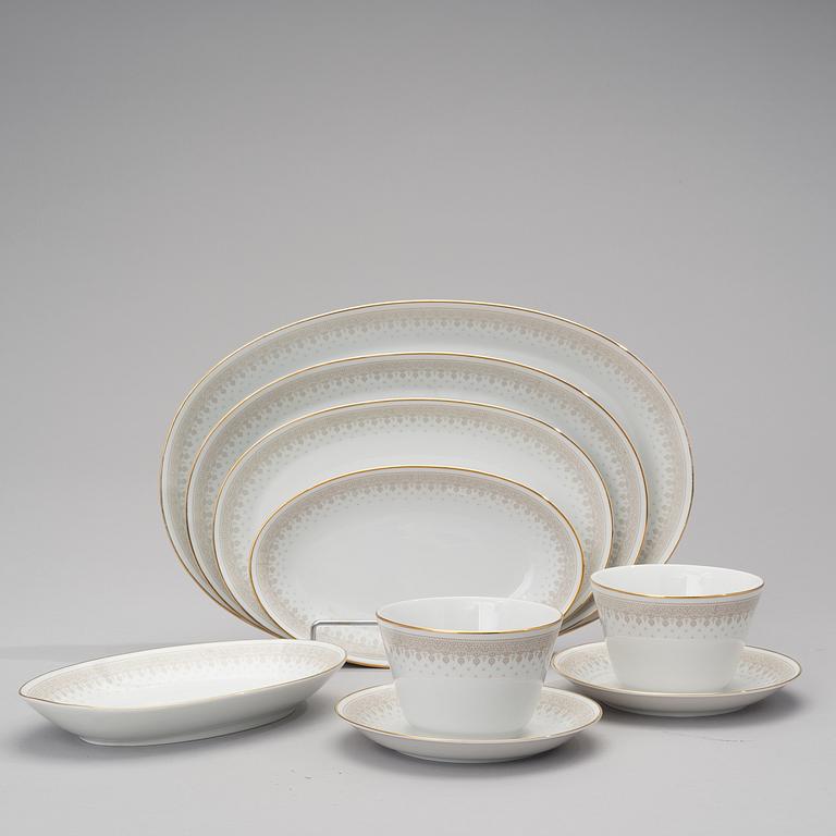 MATSERVIS, 70 delar, porslin, "Noblesse", Hutschenreuther, Selb, Tyskland 1950-60-tal.