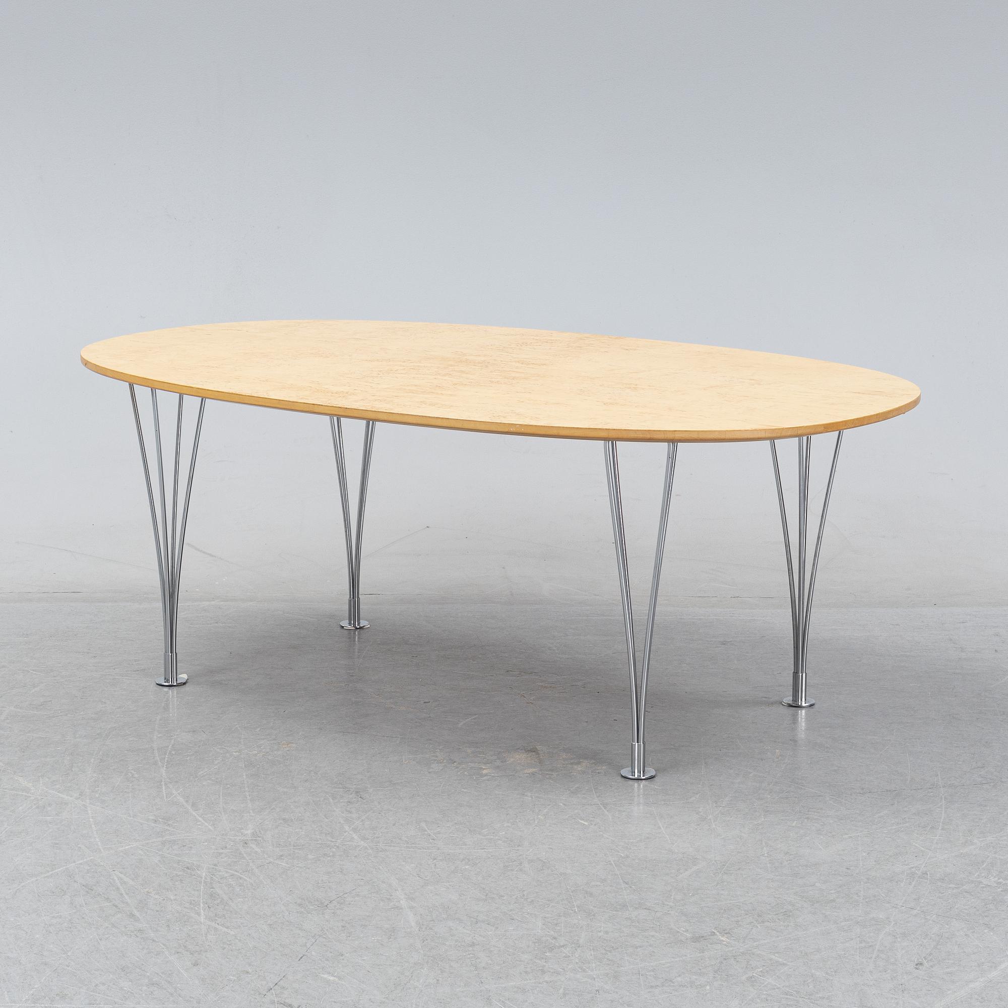 Bruno Mathsson, & Piet Hein, soffbord, "Superellips", Mathsson International.