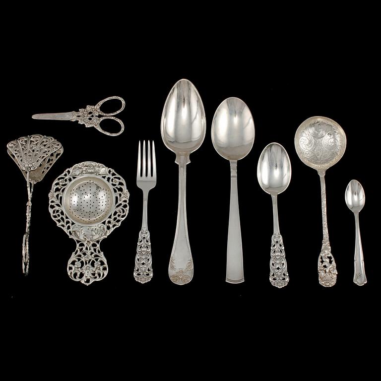 PARTI SILVER, 43 st, 1900-tal. Vikt 1000 g.
