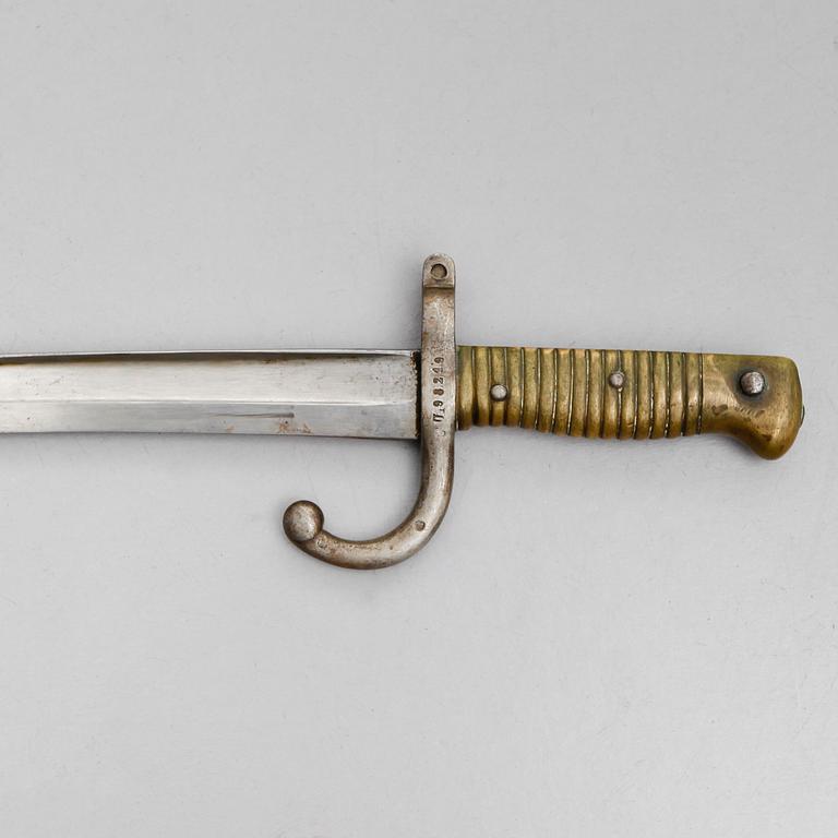 BAJONETT, m/1866 chassepot, Frankrike.