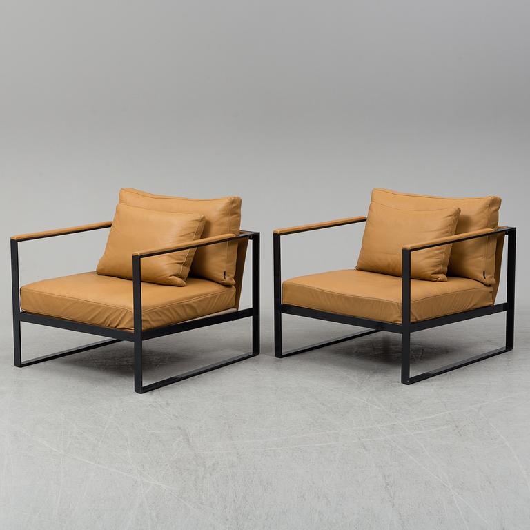 BROBERG & RIDDERSTRÅLE, "Monaco Lounge Chair", fåtöljer ett par, Röshults, 2000-tal.