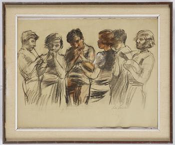 Lotte Laserstein, Children playing music.