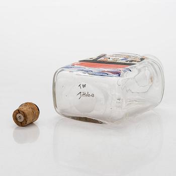 Tapio Wirkkala, viinapullo, lasia, "Prinsessa Armaada", signeerattu TW Iittala -48.