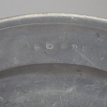 FAT, 7 stycken, tenn, bla Samuel Marnel, Stockholm, (1748-1775).