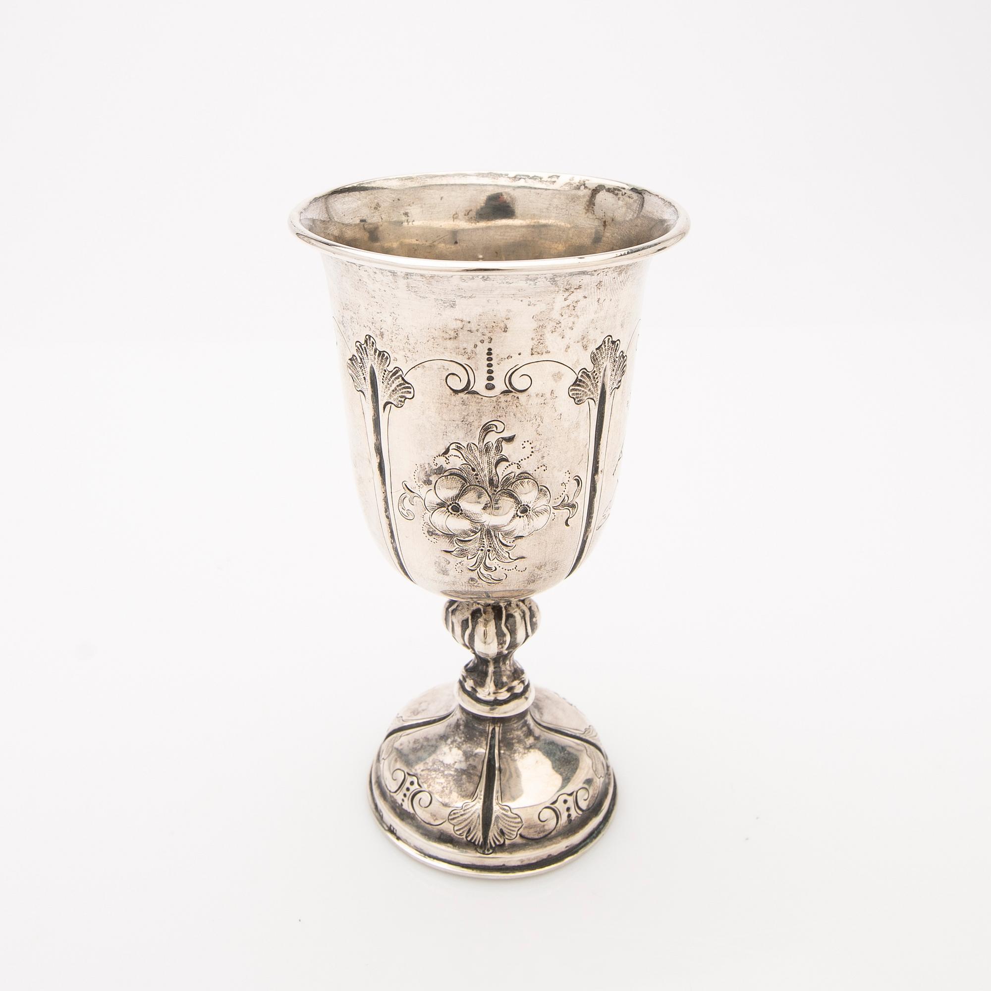 Wine cooler, silver, Gustaf Dahlgren (active 1845-1875 in Malmö), 1871.