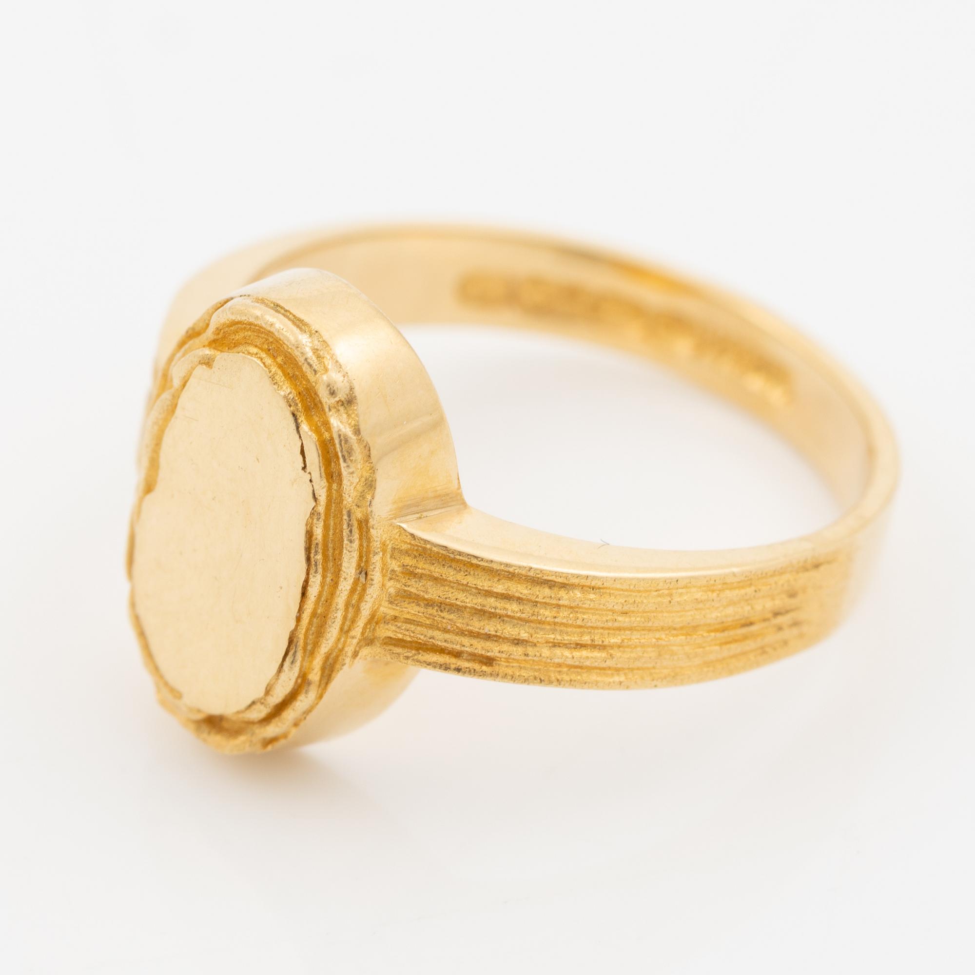Lapponia, ring 18K guld, Finland 1978.