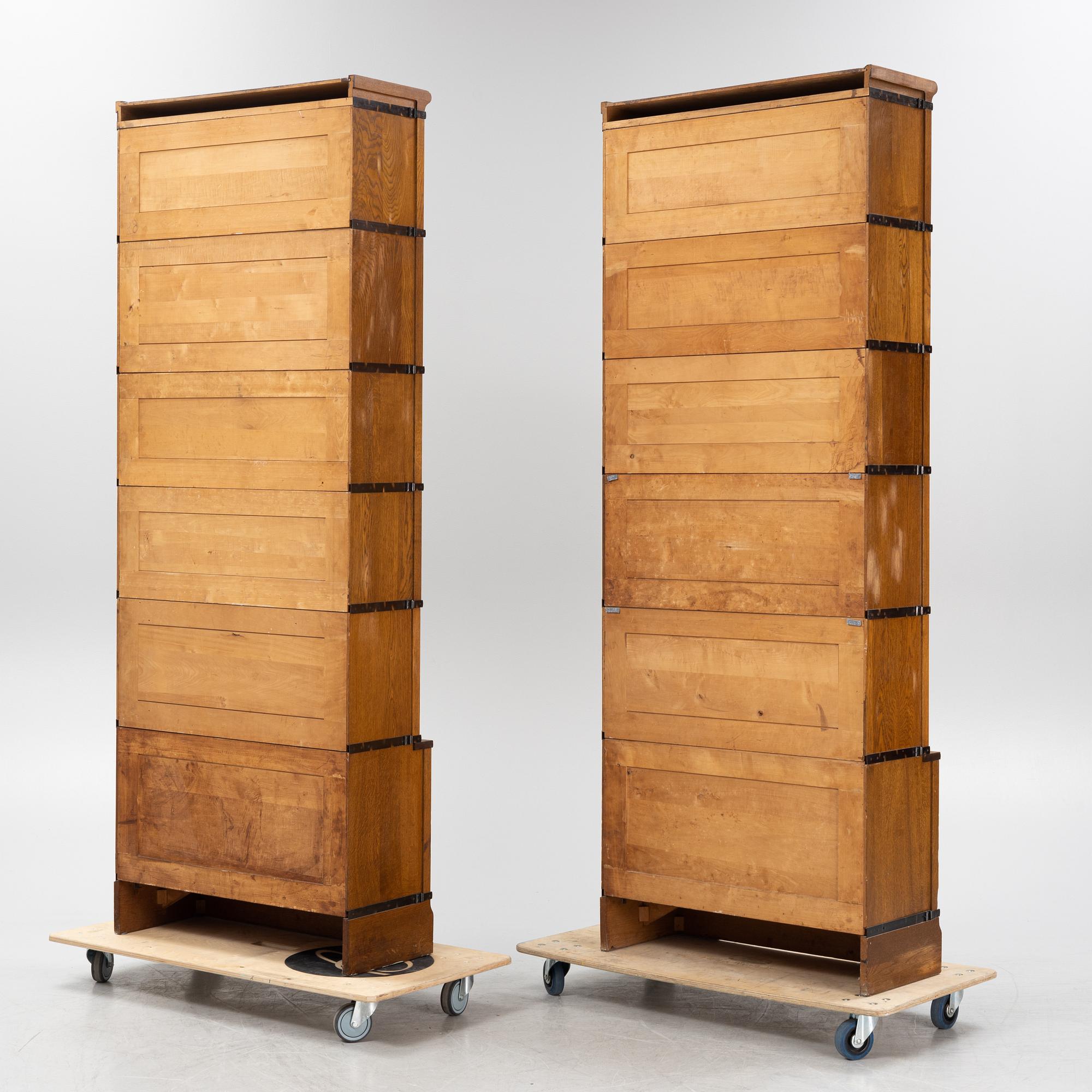 Two Swedish mid 20th century archive cupboards from Åtvidabergs snickerifabrik.