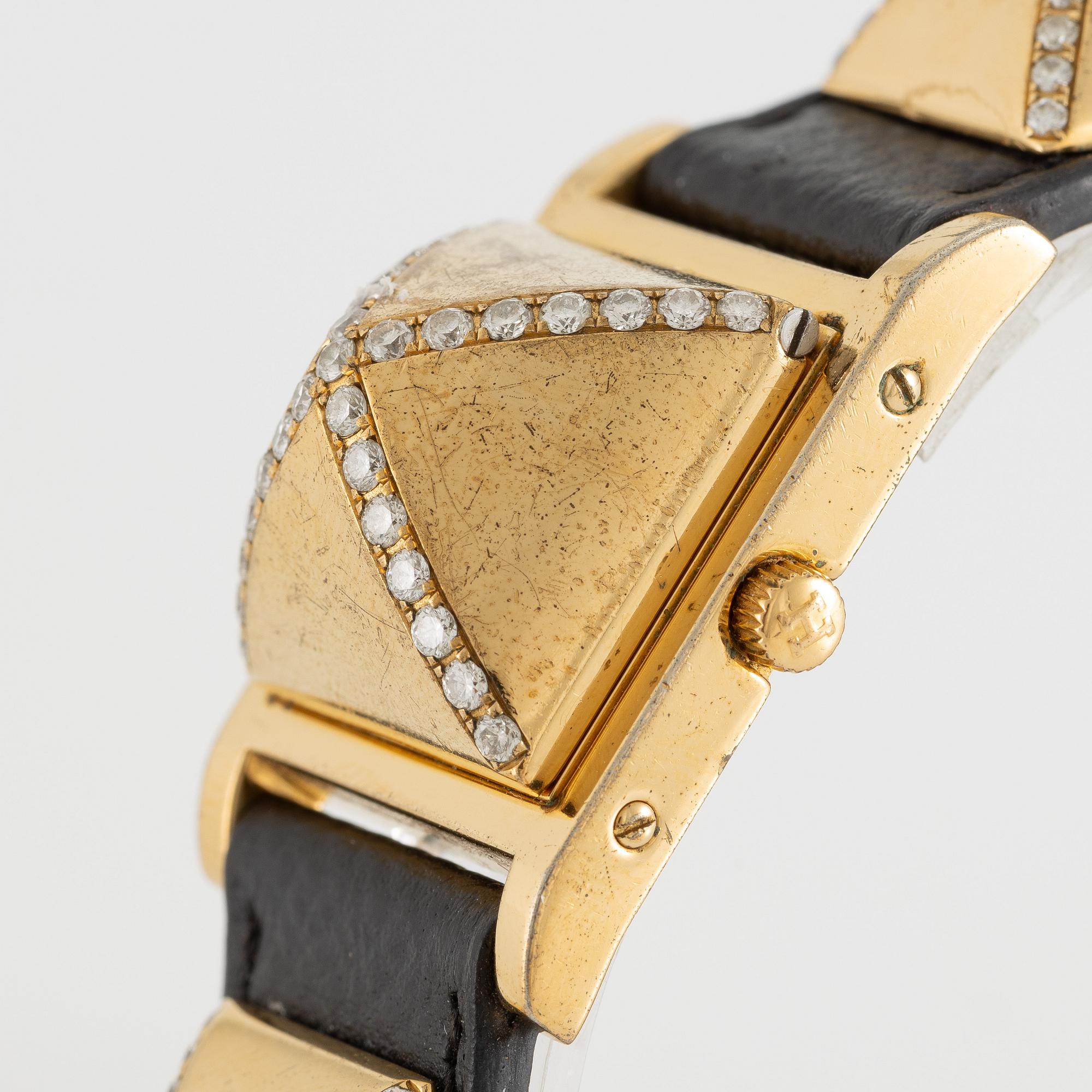 Hermès, Paris, Medor, armbandsur, 23 x 23 (32) mm.