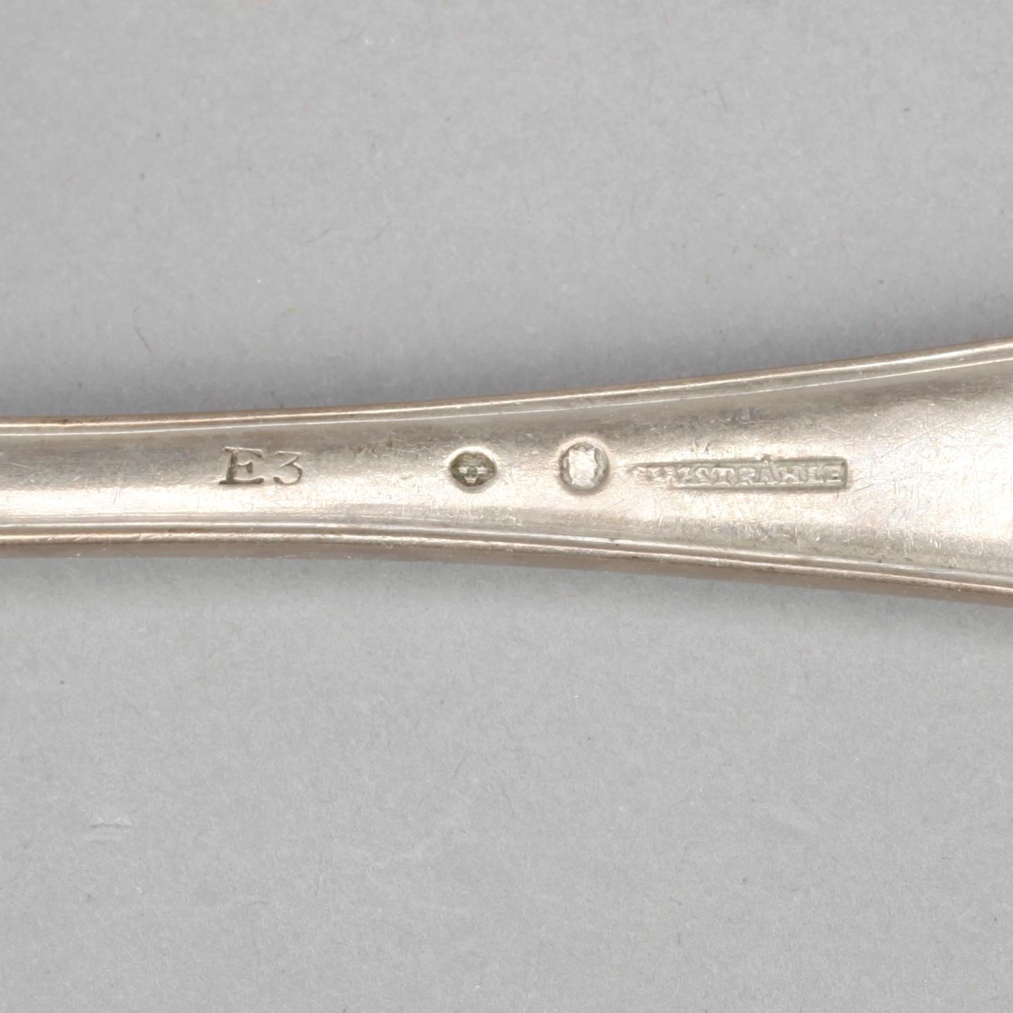 GAFFLAR, 7 stycken, silver, Stephan Westerstråhle Stockholm 1811. Total vikt ca 510 gram.
