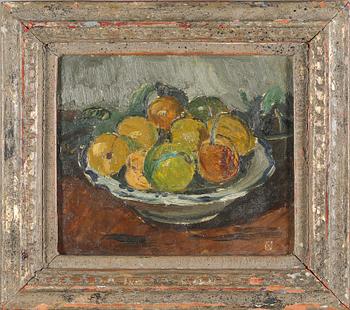 NILS ZETTERBERG, olja på pannå, monogramsignerad.