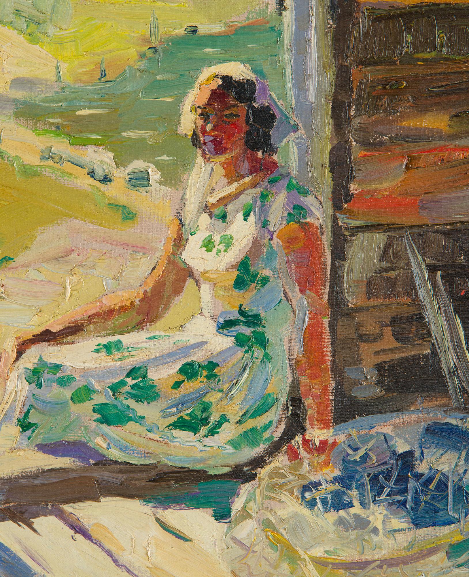 Armas Mikola, Kvinna i dörröppning.