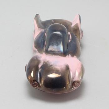 A glass sculpture by Olle Bronzén for Kosta Boda, limited edition 300, signed.