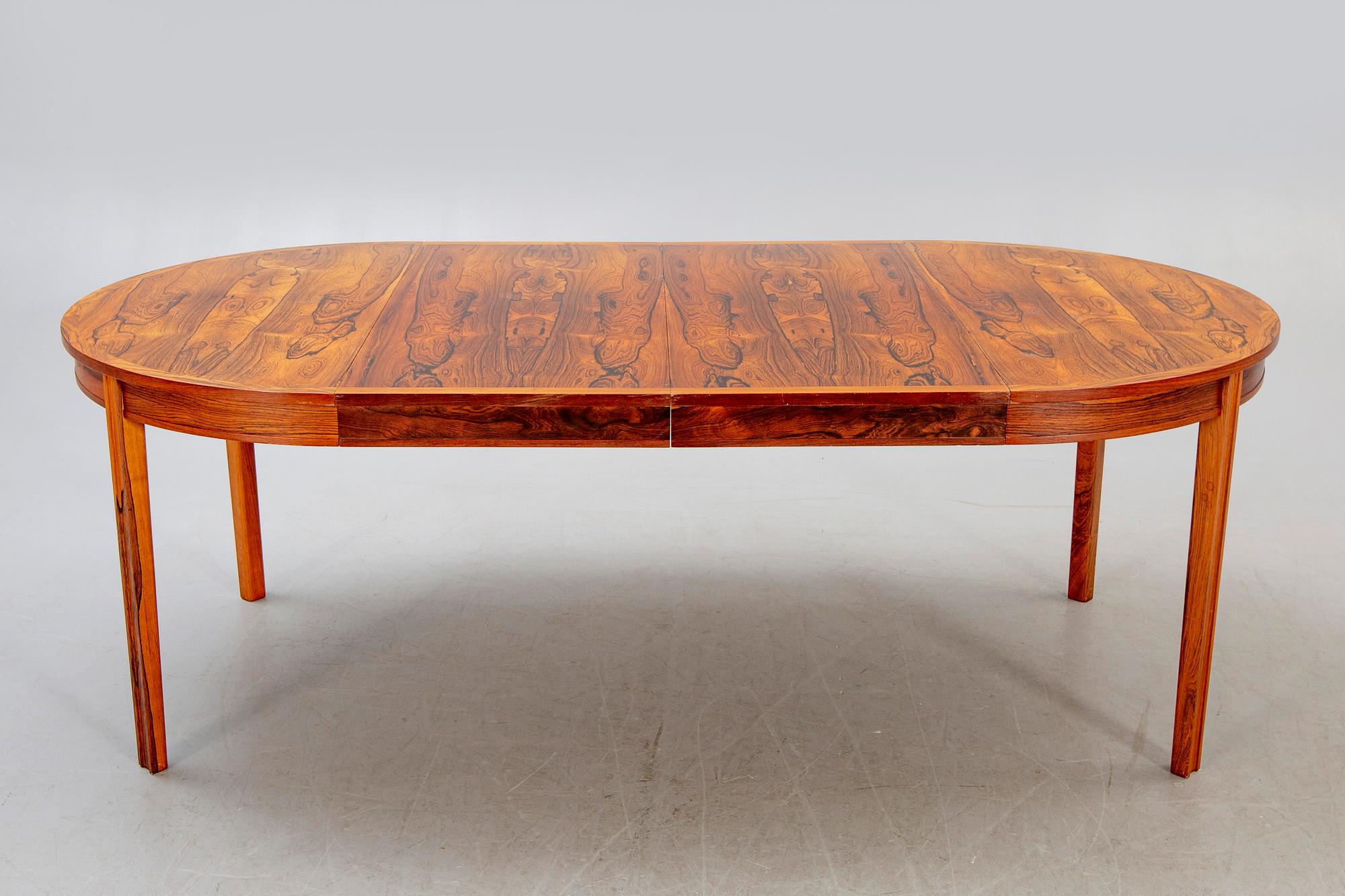 A Swedish 1960s jacaranda dining table,