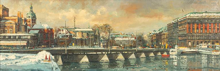 Jack Prudnik, Winter Scene towards Kungsträdgården, Stockholm.