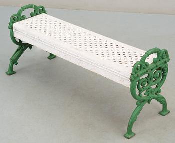 TRÄDGÅRDSBÄNK, gjutjärn, 1800-talets slut.