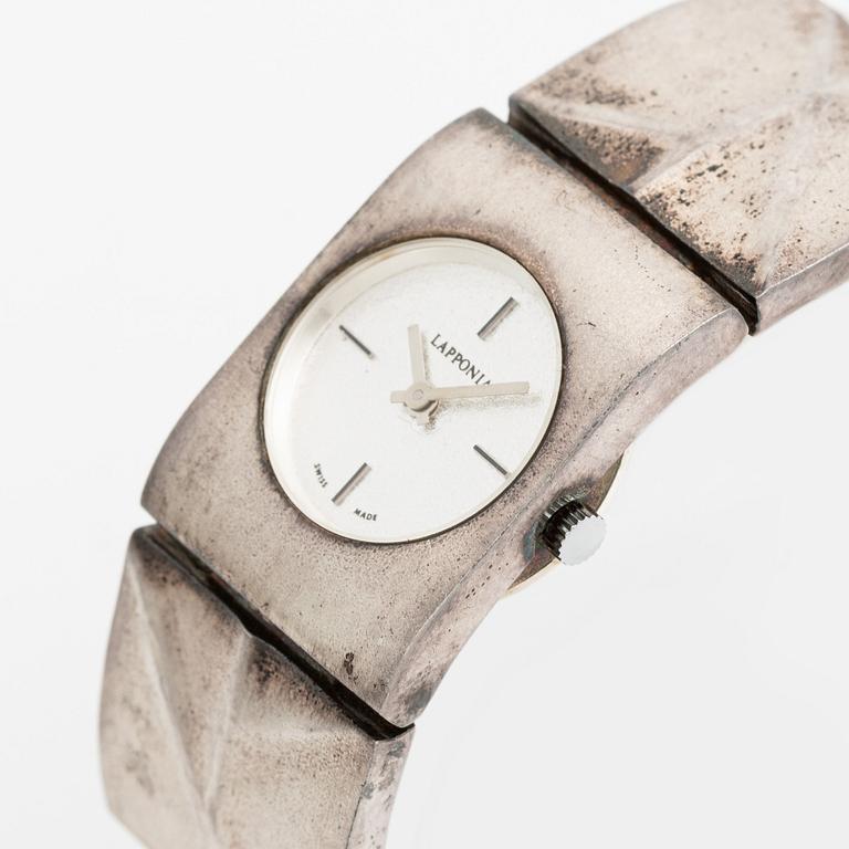 Lapponia, wristwatch, sterling silver, Finland 1982.