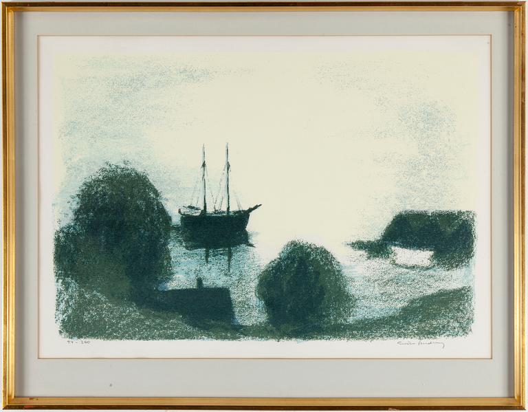 GUSTAV RUDBERG, litografi, signerad, daterad 94 och numrerad.