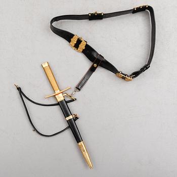 STICKERT, Flygvapnet, "modell 1930-52", samt PARADBÄLTE.