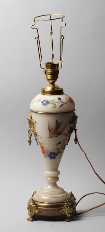 BORDSARMATUR, glas och patinerad metall, nyrenässans, 1800/1900-tal.