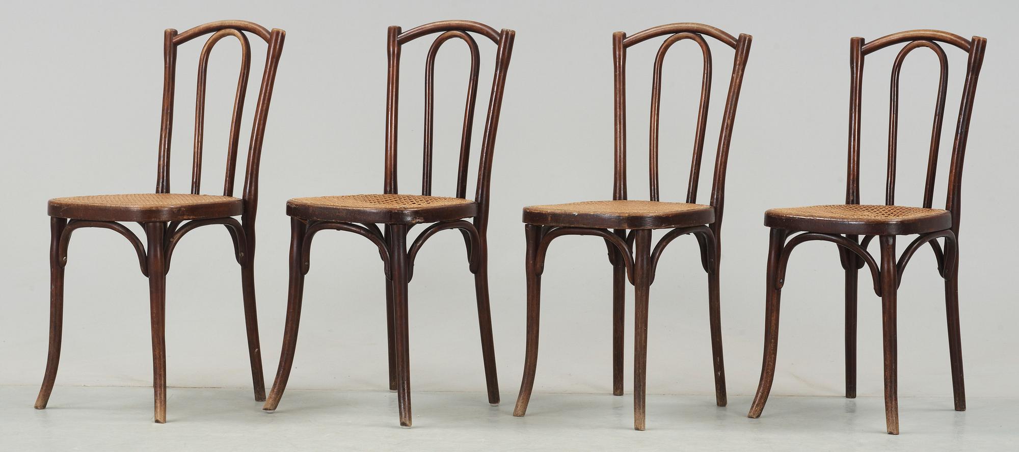 STOLAR, 4 st, Thonet, 1900-talets första hälft.